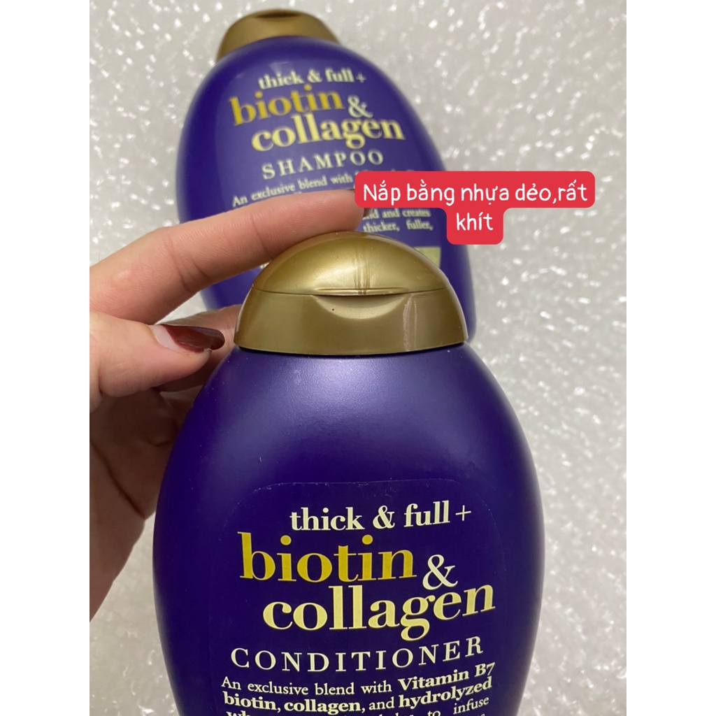 Cặp Dầu Gội Xả Biotin Collagen OGX Thick & Full Nuôi Dưỡng và Kích Thích Mọc Tóc Kimochi Store