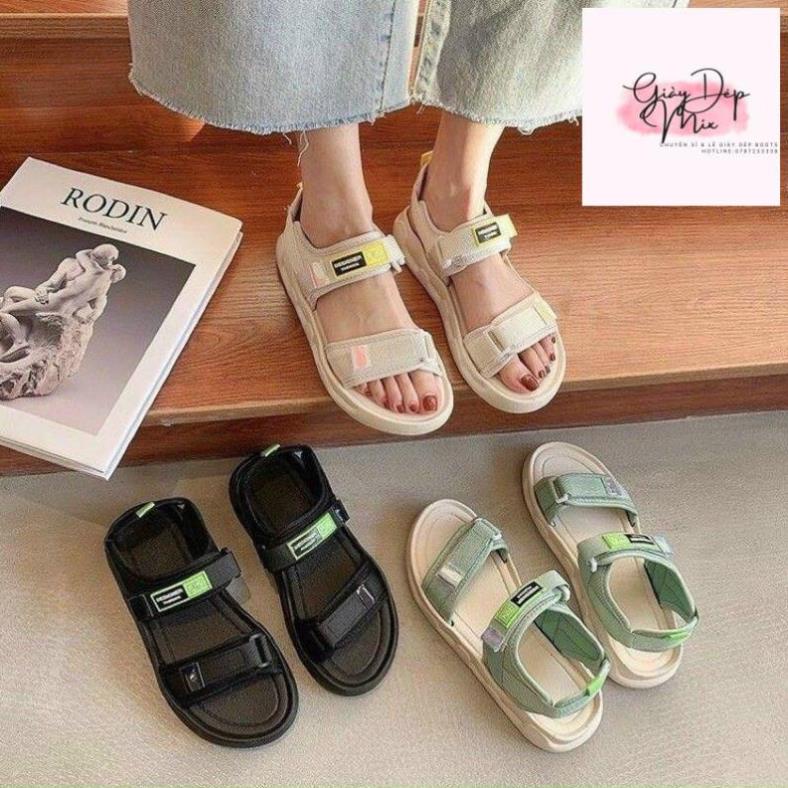 Sandal nữ quai dán chữ Fin Hot Trend