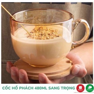 Set 2 cốc thuỷ tinh màu hổ phách 480ml