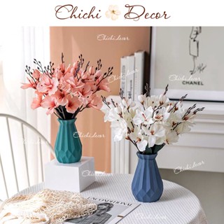 Hoa giả - hoa diên vĩ cao cấp cành 5 nhánh (65cm) decor, trang trí nhà cửa