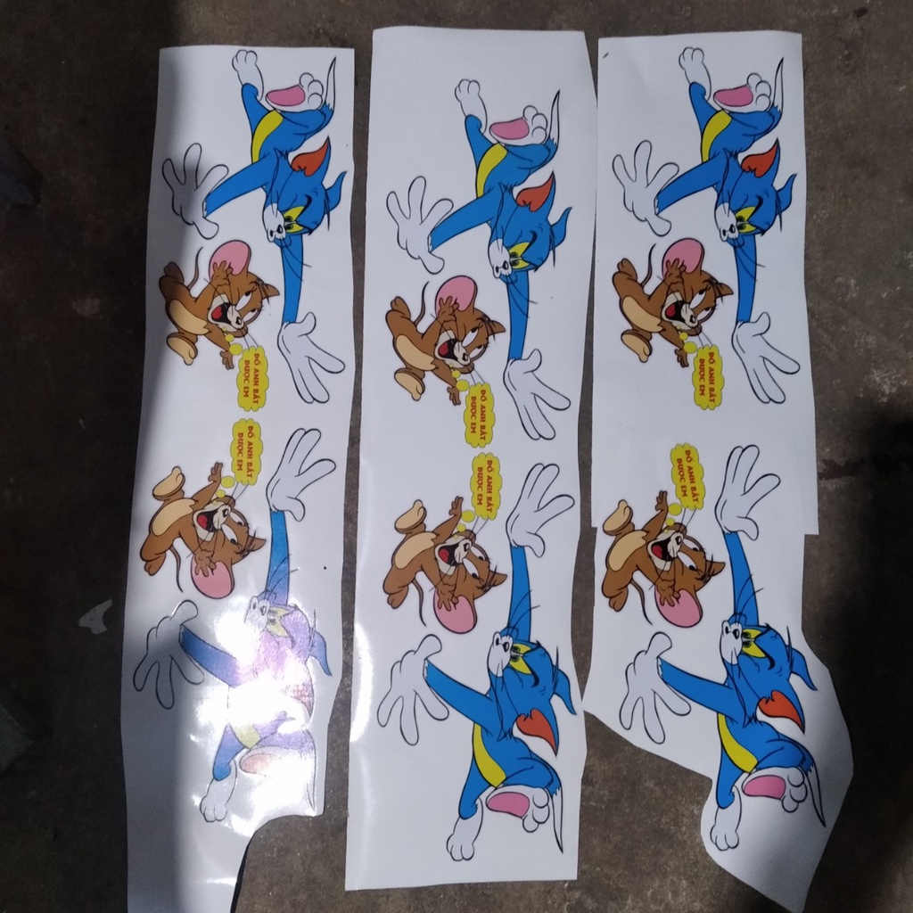 Cặp tem Tom và Jerry đố anh bắt được em dán trang trí xe tải. Tem decal Tom jerry. Tem stickers Tom và Jerry