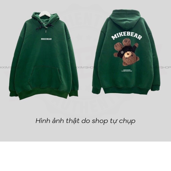 Áo hoodie hình gấu ngược chất nỉ bông ko bai ko xù cực hot 3 màu sang chảnh nam nữ đầu au to