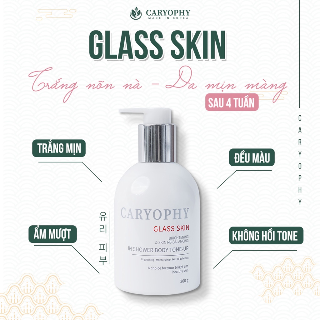 Kem dưỡng trắng da Body Caryophy Glass Skin 300g