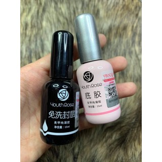 BASE, TOP, CỨNG MÓNG HOA HỒNG chai 15ml (Sơn bóng, Liên kết, Cứng móng)
