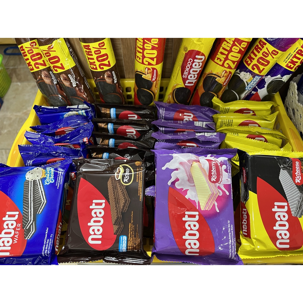 Bánh kem xốp Richoco/Richeese Nabati gói 50g