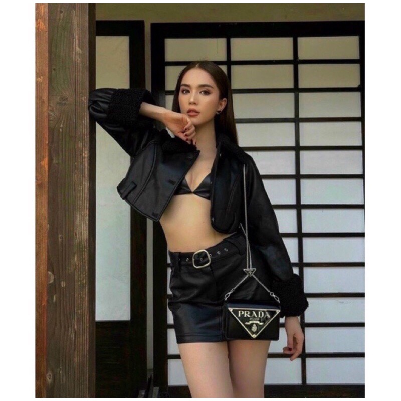 Túi đeo chéo nữ Pra da bóng đẹp đi chơi phong cách thời trang cao cấp sang chảnh DC205