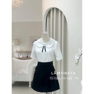 Áo sơ mi trắng tặng kèm nơ Hoa Trà by La Moneta