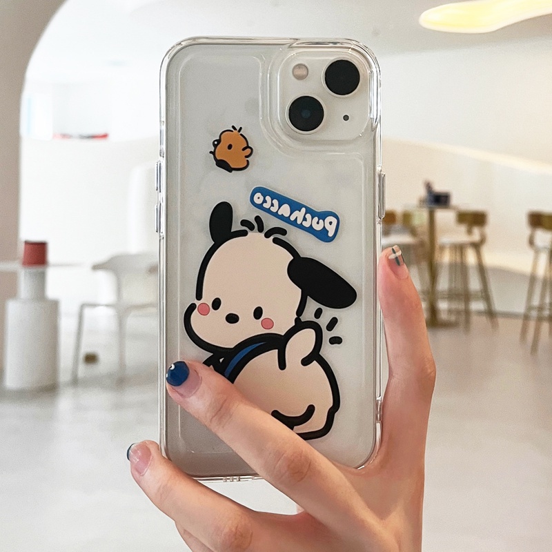 Ốp lưng iphone Cún Puchacco Trong Suốt Chống Sốc lưng cứng Cho IPhone 14 12 13 11 Pro Max 6 6S 7 8 Plus X XS XR sd1023