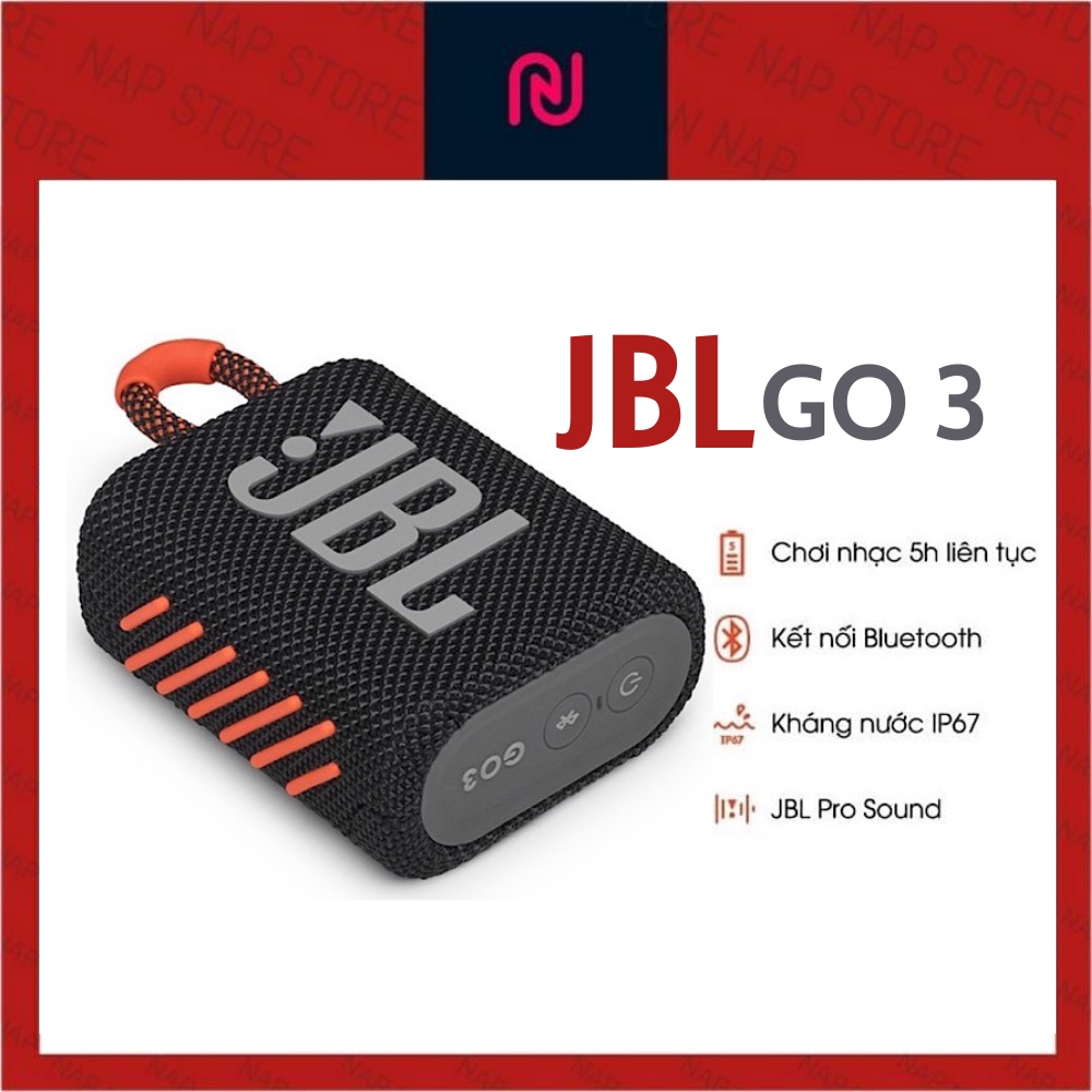 Loa Bluetooth JBL Go 3 - Nhiều Màu - Bảo Hành 12 Tháng