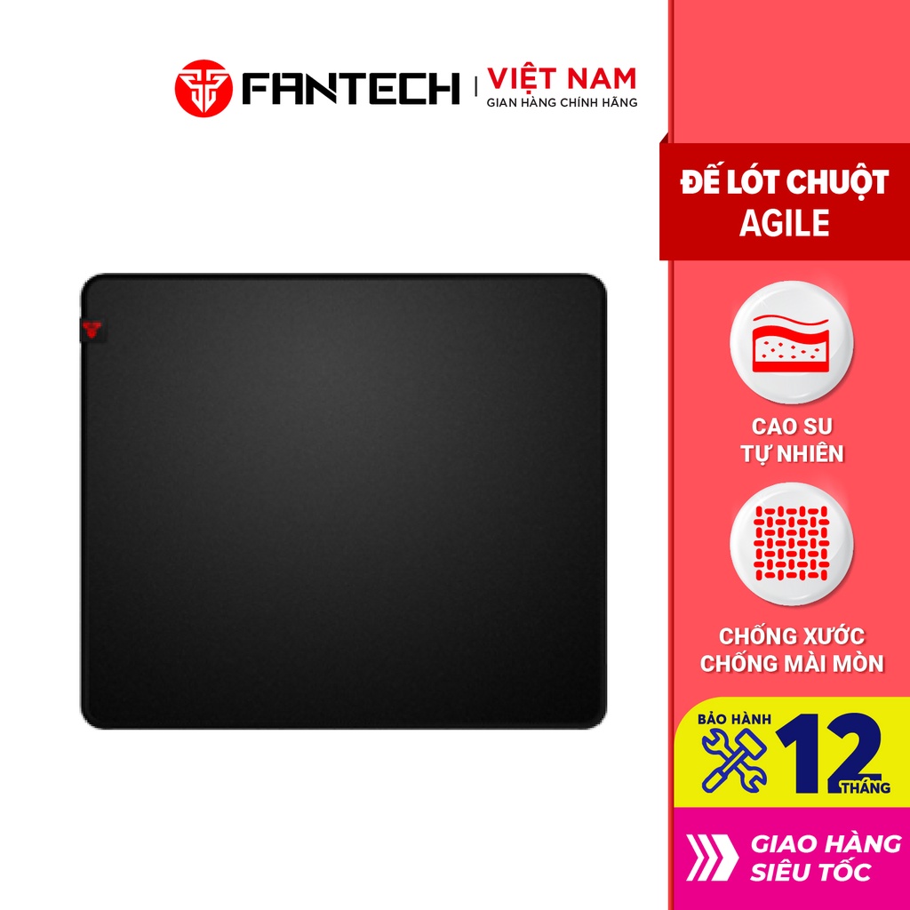 Miếng Lót Chuột Gaming Cao Cấp FANTECH MP353 AGILE 35x30x0.4cm - Cao su tự nhiên, đế chống trượt - Hàng chính hãng
