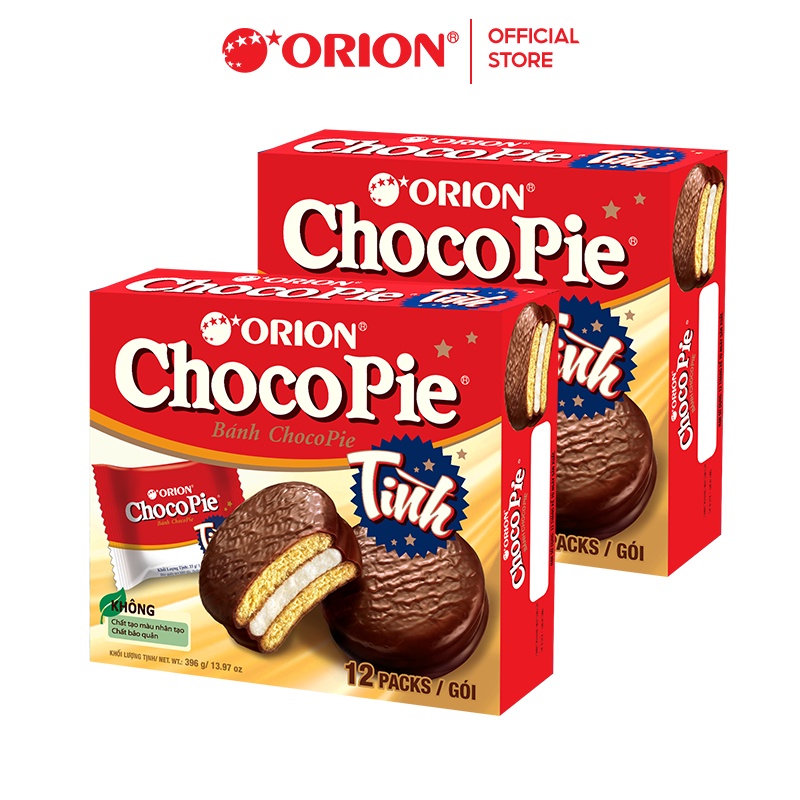 Combo 2 Hộp Bánh Orion Chocopie TÌNH (396g/hộp)