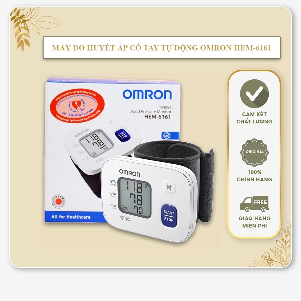 MÁY ĐO HUYẾT ÁP CỔ TAY ĐIỆN TỬ OMRON HEM-6161 - Thương Hiệu Nhật Bản Bảo Hành 5 năm