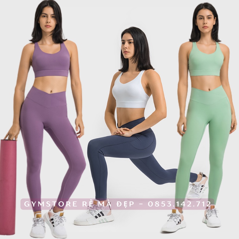 Set Bộ Đồ Tập Áo Bra Nâng Ngực Quần Legging Cạp Cao Gen Bụng Thun Mềm Mịn Thoáng Mát Cực Tôn Dáng188 𝐆𝐘𝐌𝐒𝐓𝐎𝐑𝐄