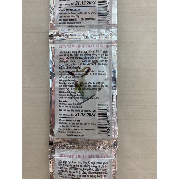 Combo 50 gói sữa tắm Sữa Dê giá sỉ