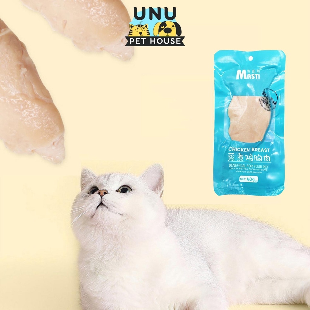 Combo 10 gói ức gà ăn liền cho chó mèo - UNU Pet House