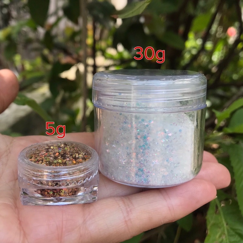 Nhũ kim tuyến ngũ sắc hũ 5g siêu sáng trang trí móng