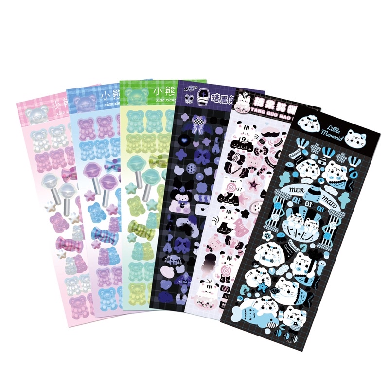 Sticker halloween + cute series_hình dán trang trí top, card