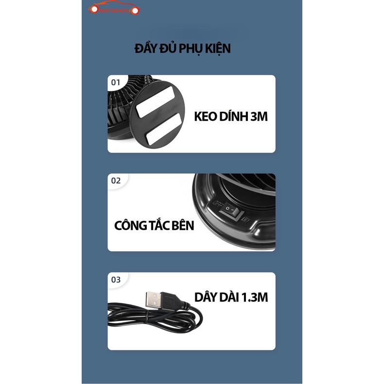 QUẠT Ô TÔ, QUẠT ĐƠN ĐIỀU HÒA ĐỂ TAPLO, TREO TƯỜNG ĐA NĂNG, QUẠT MINI 5V/12V/24V