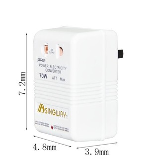 Adapter đổi điện 220V-110V, Revolve TH-1010, 80 Watt (Sử dụng cho máy cắm tinh dầu Plug của Mỹ)