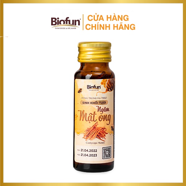 Mật Ong Ngâm Đông Trùng Hạ Thảo Việt Nam Biofun 1 Lọ 50ml