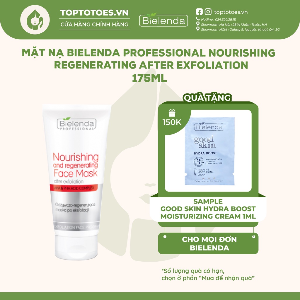 Mặt nạ Bielenda Professional Nourishing & Regenerating After Exfoliation 175ml làm dịu và dưỡng ẩm sau peel