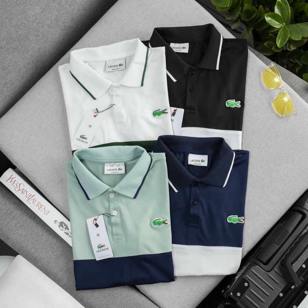 Áo Polo Nam Cá Sấu, Áo thun nam cá sấu chất vải cotton cao cấp, co giãn tốt, ép nhiệt phản quang hàng chất lượng cao