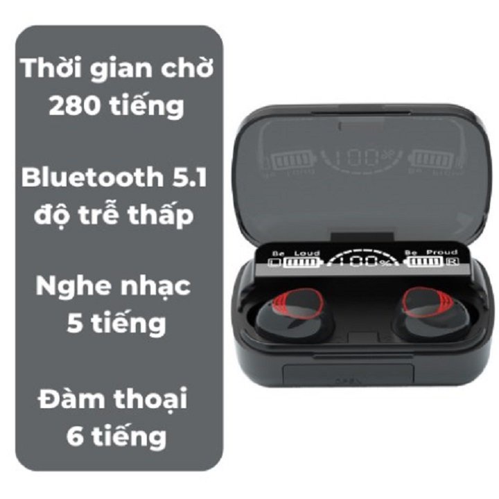 Tai Nghe Bluetooth không dây TWS M10 Bản V5.1 Âm Thanh Hay Bass Mạnh