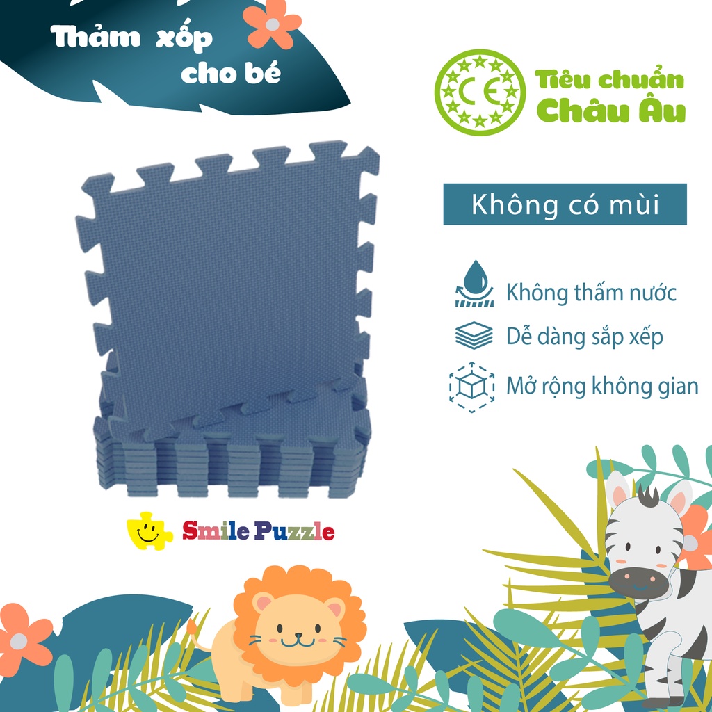 THẢM XỐP CHO BÉ SMILE PUZZLE - KHÔNG MÙI - TIÊU CHUẨN CHÂU ÂU