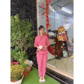 Bộ nữ đi chùa vải kate