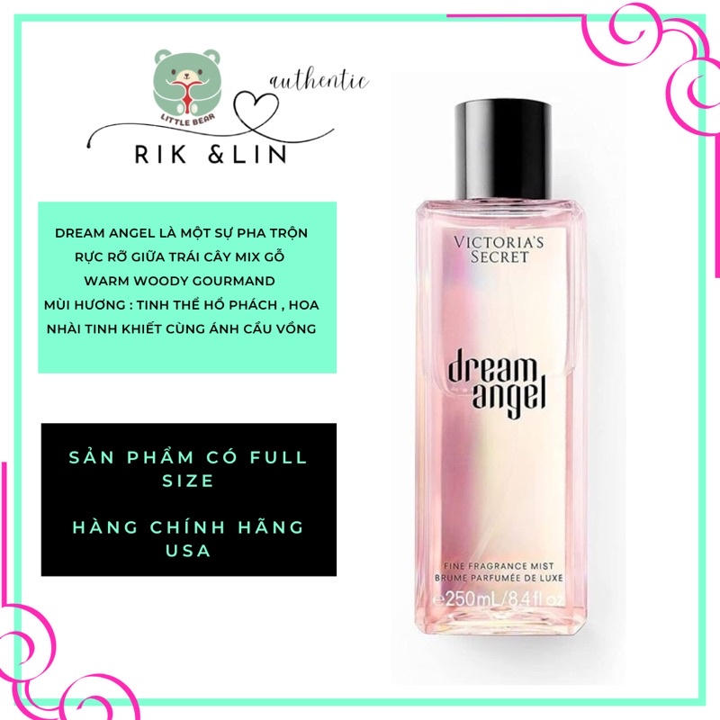 Auth _DREAM ANGEL - Xịt Thơm Body Mist Victoria’s Secret