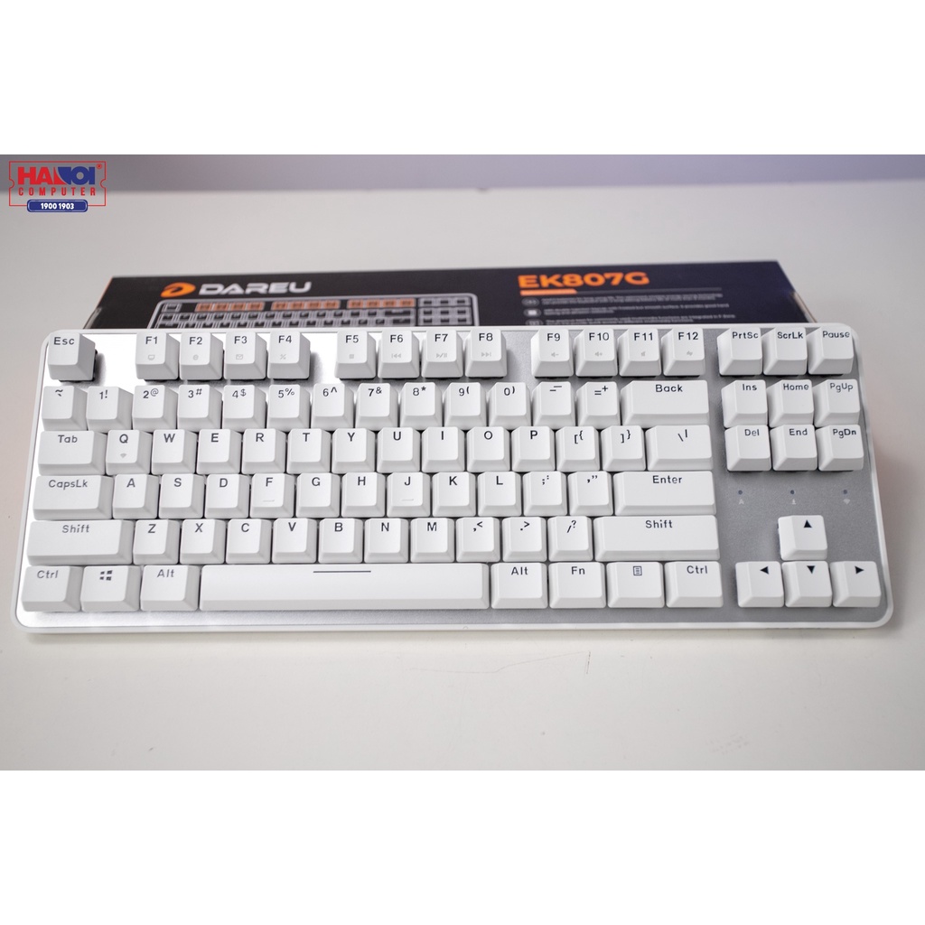 Bàn phím cơ không dây Dareu EK807G trắng - bàn phím cơ giá rẻ mà "khỏe"
