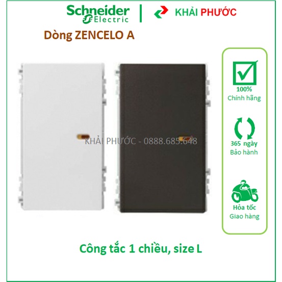 HẠT CÔNG TẮC ĐƠN 1 CHIỀU SIZE L 16A ZENCELO A SCHNEIDER 8431L_1_WE_G19 8431L_1_BZ_G19 - KHẢI PHƯỚC ELECTRIC