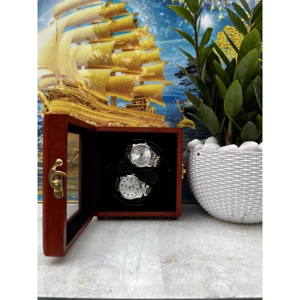 Hộp xoay đồng hồ cơ Gỗ HƯƠNG ĐÁ,  Hộp xoay, Lắc, tích cót đồng hồ cơ Winder Watch
