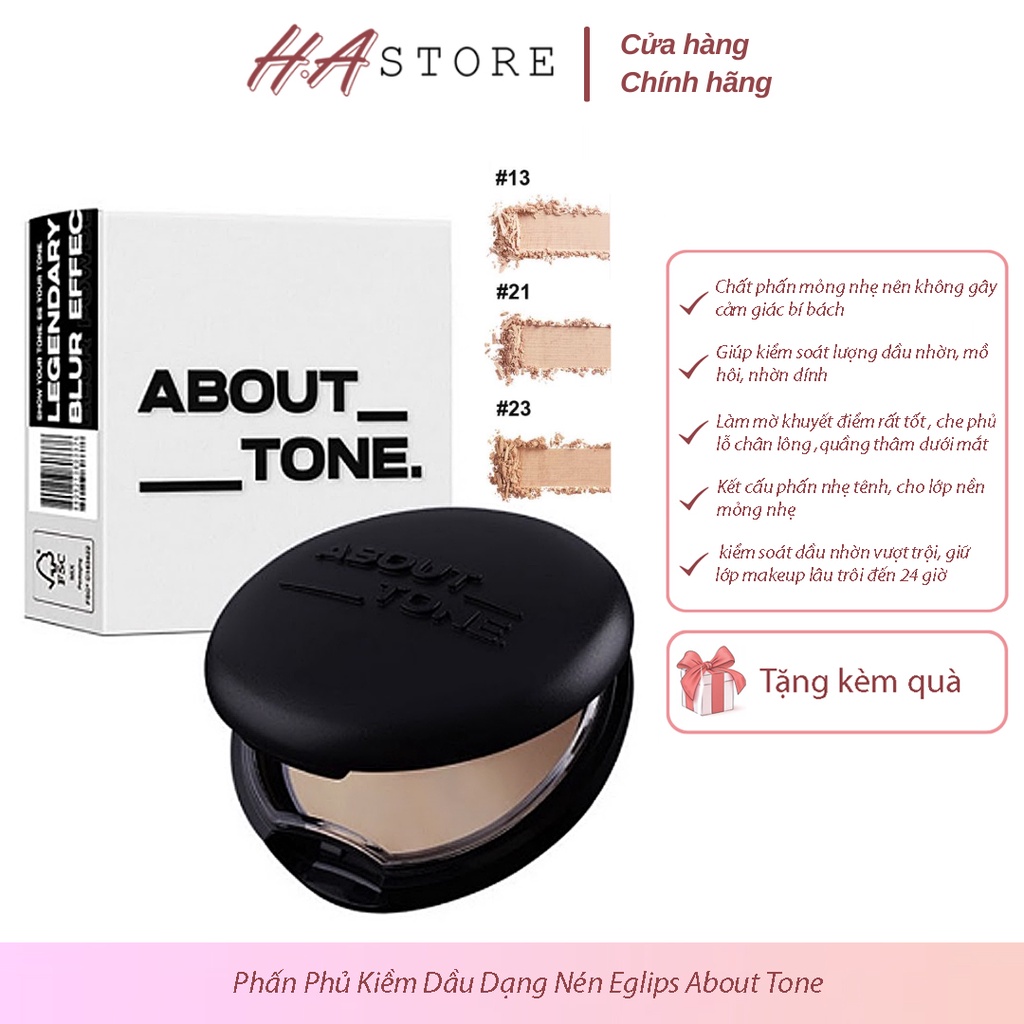 Phấn Phủ Kiềm Dầu Eglips Blur Powder Pact 10gr Hastore