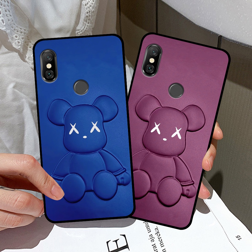 Ốp Xiaomi Redmi Note 5 / Note 5 Pro / Note 6 Pro in hình vũ trụ Bearbrick nổi 3D cute