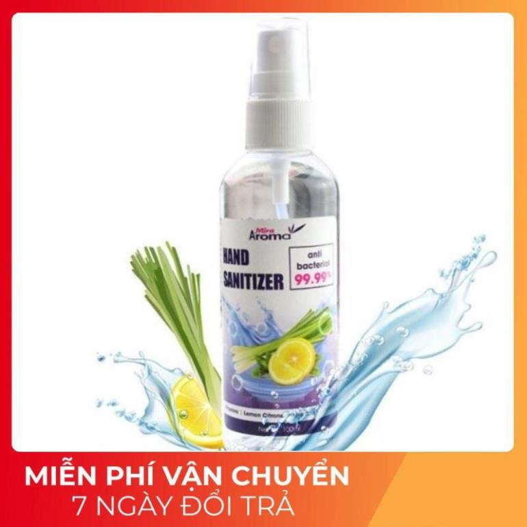 Nước Rửa Tay Khô Diệt Khuẩn Mira Aroma Hand Sanitizer 100ml, dưỡng ẩm, không làm khô da, giúp da tay luôn mềm mịn