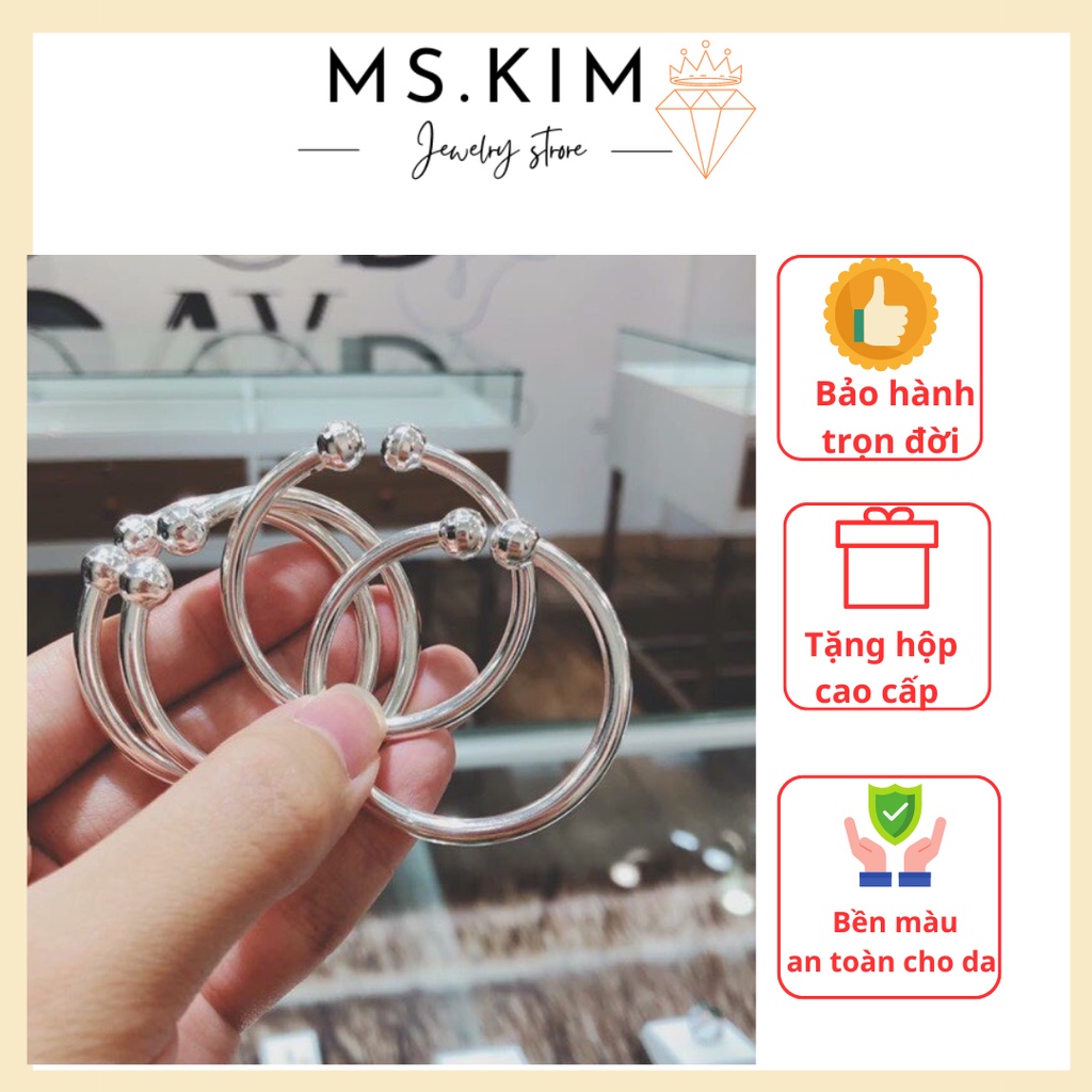 Vòng cua bạc ta size mini cho bé sơ sinh - KIM JEWELRY