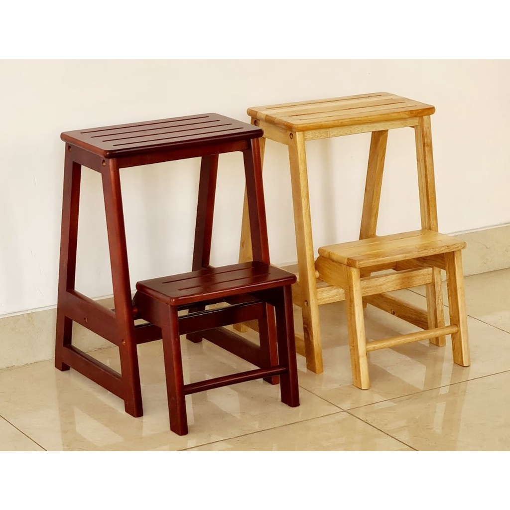 Ghế Gỗ 2 Tầng Cao 54cm Nhiều Màu Thắp Nhang, Rửa Chén, Chăm Sóc Nhà Cửa - Gỗ Song Bản