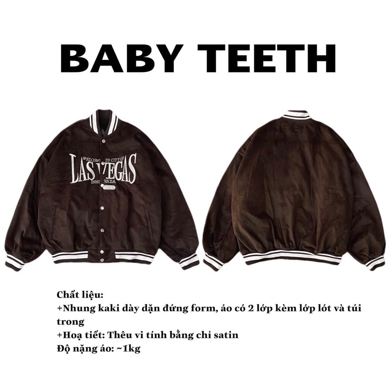 Áo khoác Bomber bóng chày Lasvegas