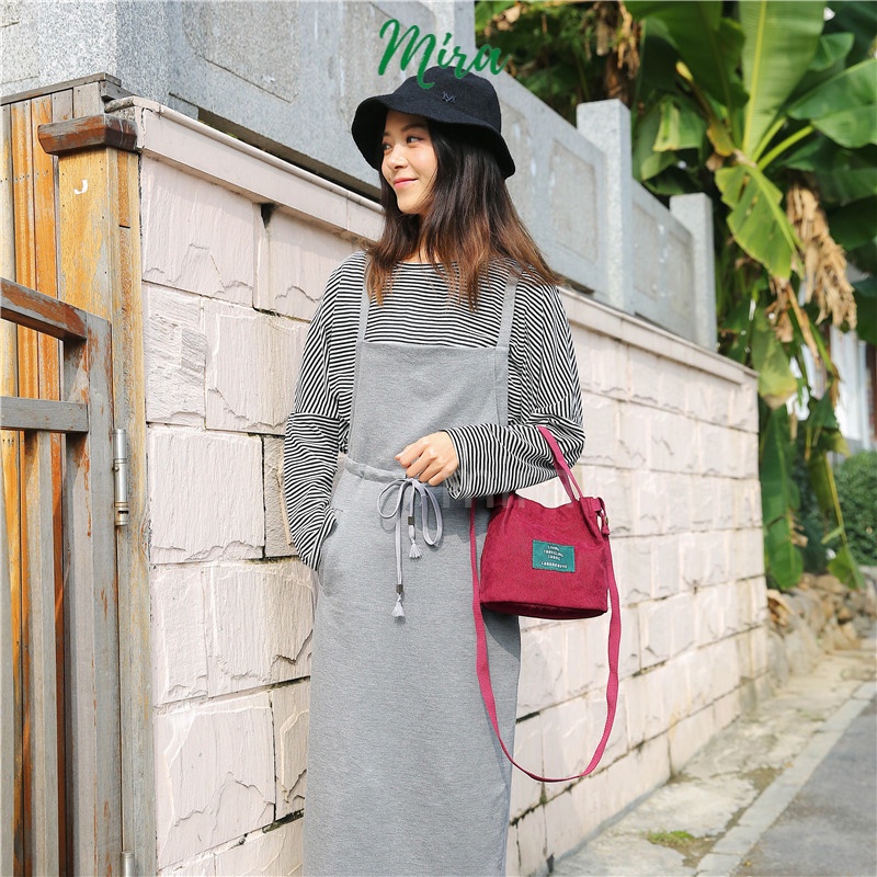 Túi Vải Giản Dị Phong Cách Ulzzang Hàn Quốc, Túi Xách Nữ, Đeo Chéo Nữ Mini Đựng Điện Thoại  MIRA-TV58132