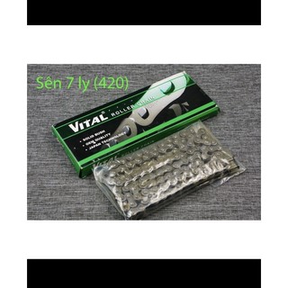 Sên 7ly vital /sên 420-100 /106 /114 /130 mắc, xích tải 7 ly có khóa sên, nhập khẩu malaysia