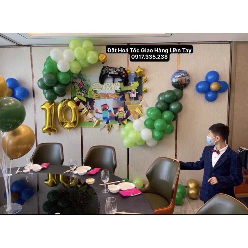 Minecraft Bóng Trang Trí Sinh Nhật Các Bé Rất Thích Thú Đang Hot Trenl