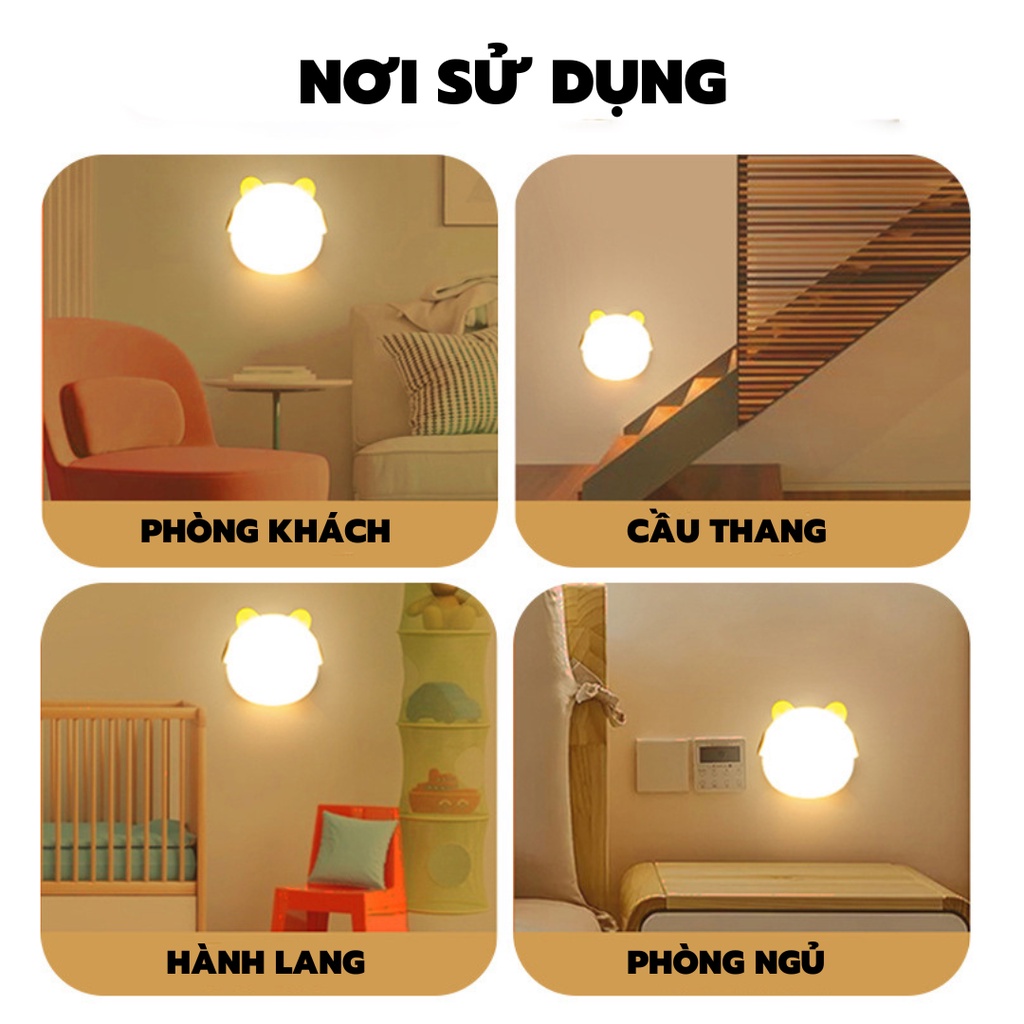 Đèn Ngủ Cảm Ứng LED Tai Mèo Cảm Biến Ánh Sáng TỰ ĐỘNG TẮT BẬT Decor Phòng Ngủ | BigBuy360 - bigbuy360.vn