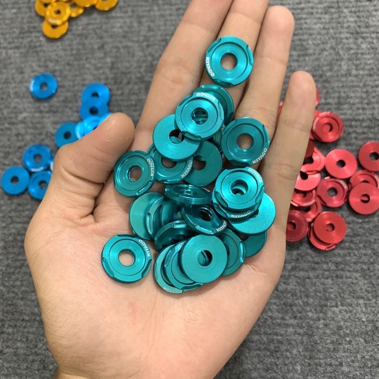 Long đền , lông đền nhôm chêm ốc Salaya 6li đủ màu