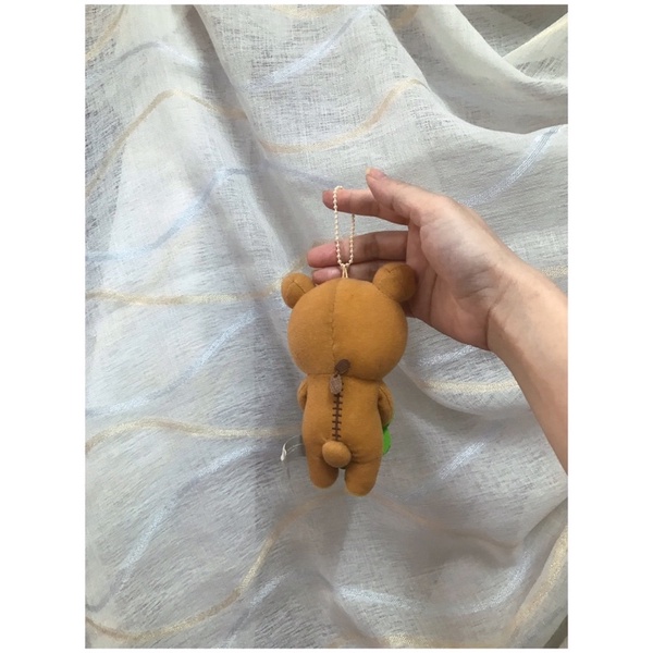 Gấu bông móc khóa bi Rilakkuma 14cm