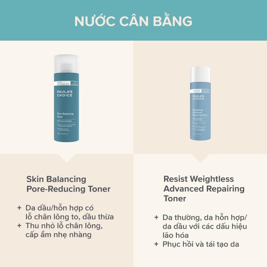 [PAULA'S CHOICE] Toner Siêu Nhẹ Cho Làn Da Dầu Và Lão Hóa Resist Weightless Advanced Repairing Toner (Mã 7780)