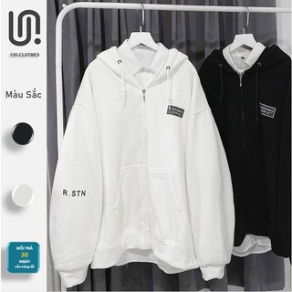 Áo khoác nỉ unisex nam nữ có khóa kéo màu đen, áo khoác nỉ unisex form rộng, áo hoodie unisex, áo khoác đôi