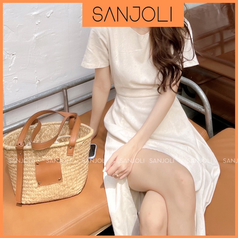 Đầm Body Nữ SANJOLI Váy Maxi Công Sở Dáng Dài Thiết Kế Hở Lưng Xẻ Tà Phong Cách Tiểu Thư Đi Dự Tiệc Sang Trọng VDE032 | BigBuy360 - bigbuy360.vn