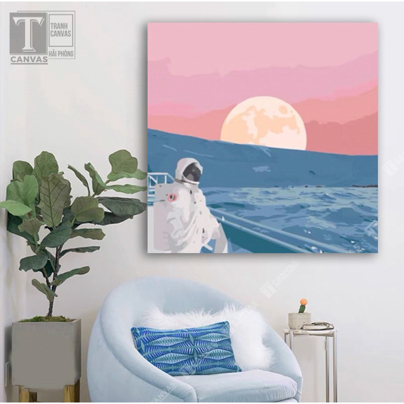 PHI HÀNH GIA | Tranh Canvas Tràn viền Decor Phòng khách, phòng ngủ, vũ trụ bao la | PHG43-53 | TCanvas Xưởng Tranh