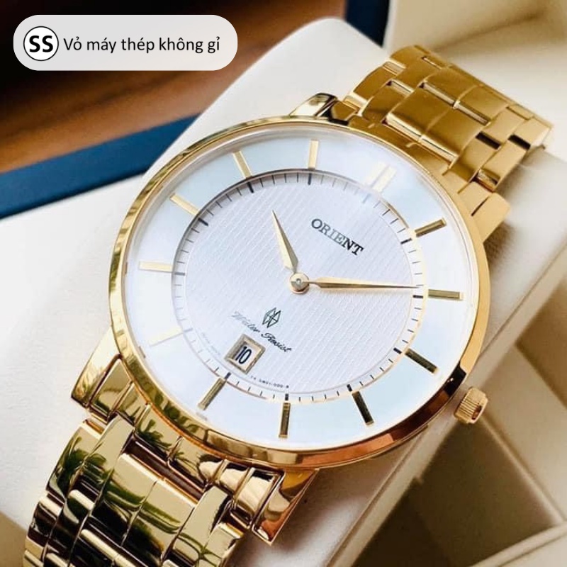 Đồng hồ nam Orient Watch Vintage FGW0100 mặt kính sapphire chống xước máy quartz dây thép đeo tay cao cấp chính hãng